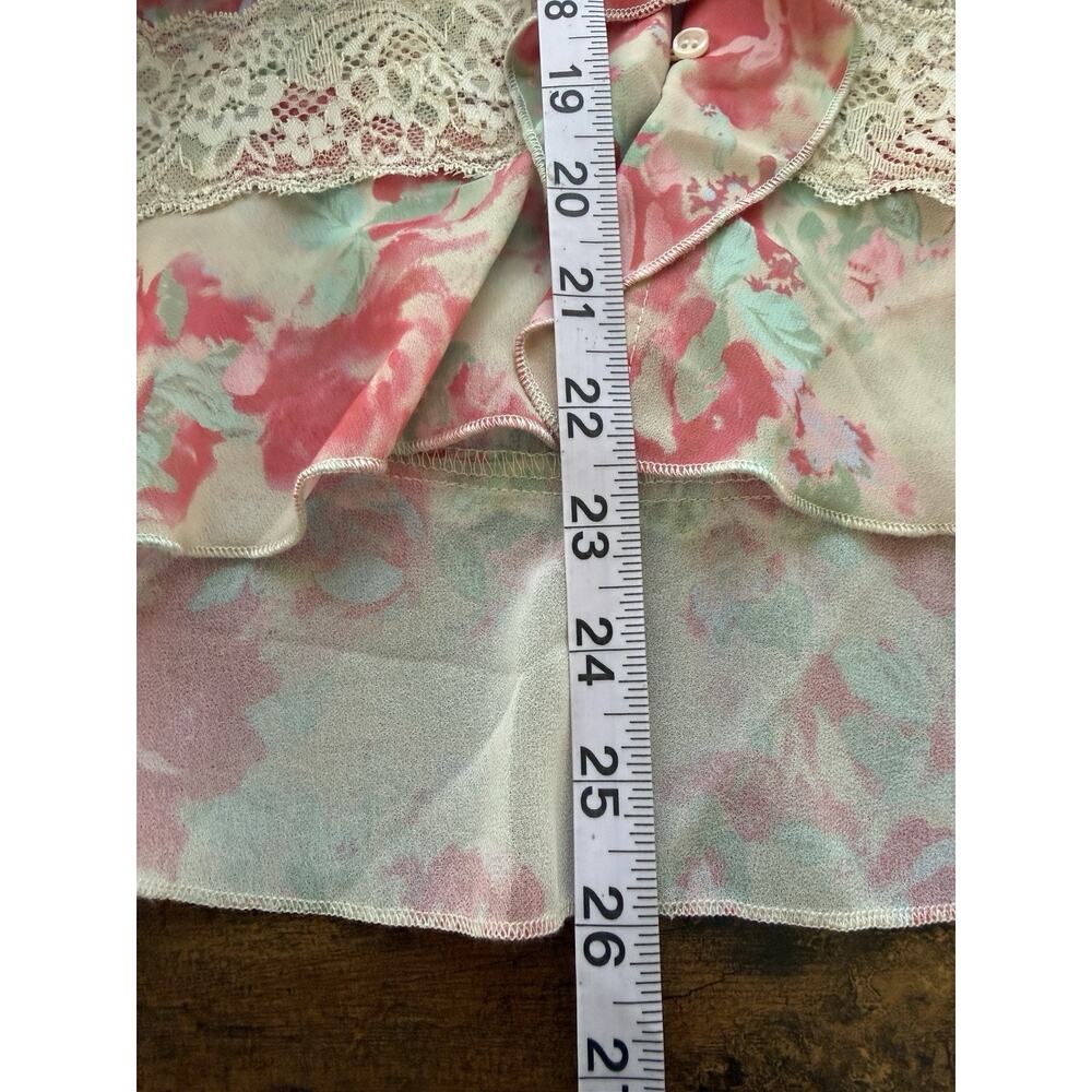 Free People Bad At Love Floral Printed Blouse Small NWT Cottagecore Fairy Lace - Picture 11 of 11